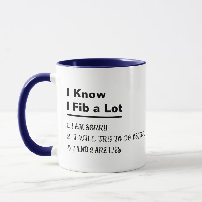 Mug Drôle Fibre Mets Slogan Citation humoristique Cade (Gauche)