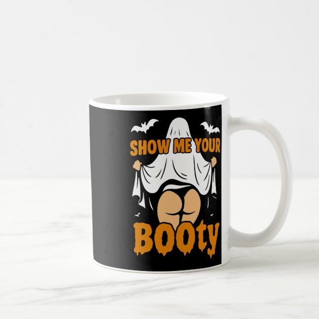 Mug Drôle Fille Fantôme Boo Montrez-Moi Votre Grosse H (Droite)