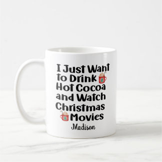 Mug Drôle films de Noël et cadeau de Noël de cacao