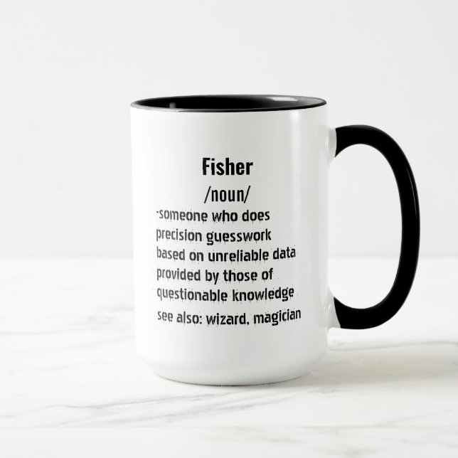 Mug drôle Fisher Définition cadeaux pour hommes femmes (Droite)