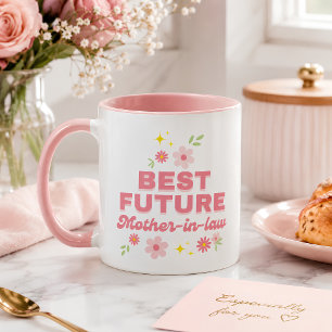 Mug Drôle Fleur Rose Meilleure Belle-Mère Future