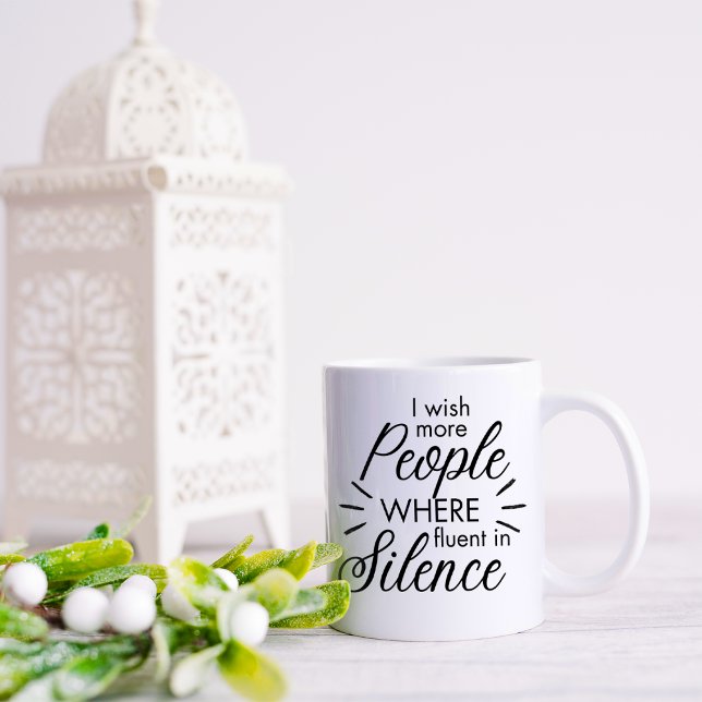 Mug Drôle Fluent en Silence  (Créateur téléchargé)