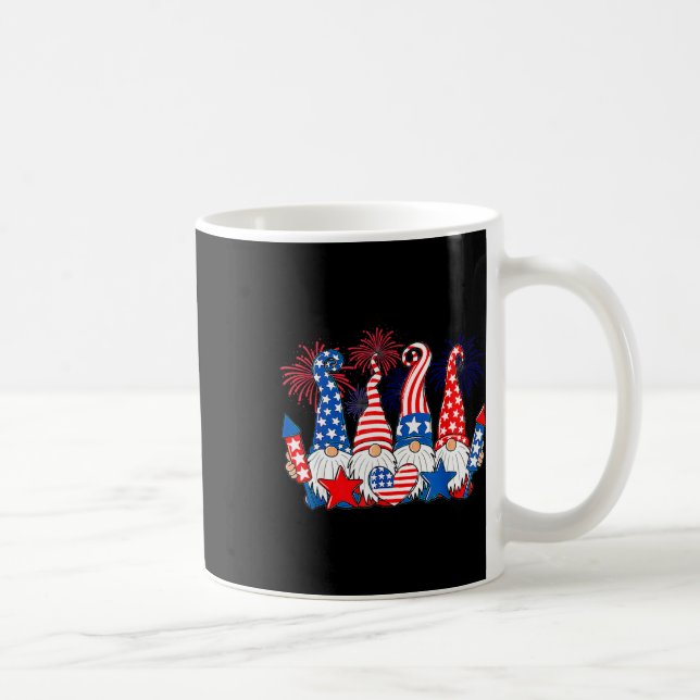 Mug Drôle Gnomes Patriotique American Flag Gnomes mign (Droite)