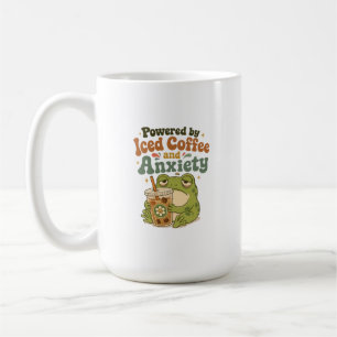 Mug Drôle Grenouille Rétro Alimentée Par Café Glacé Et