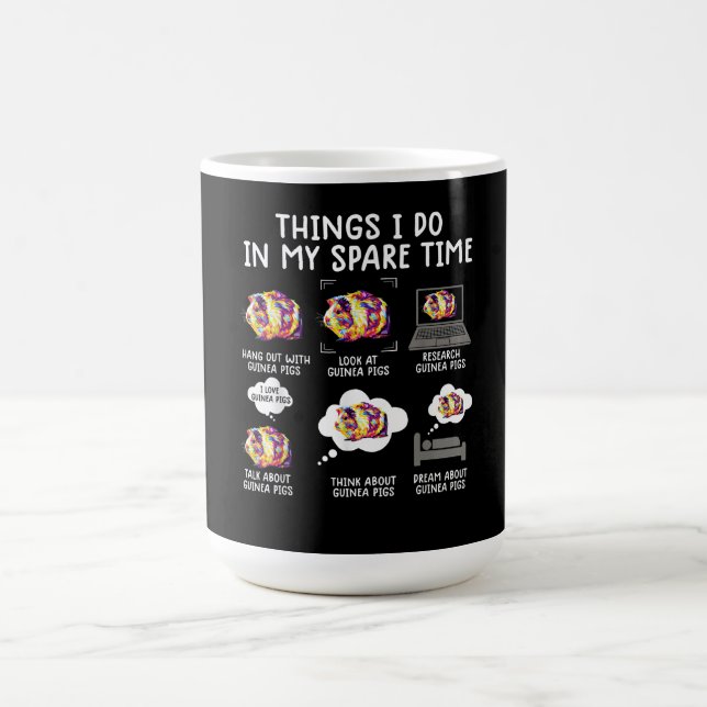 Mug Drôle Guinéen Cochon Que Je Fais Dans Mon Temps Li (Centre)