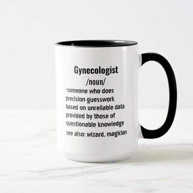 Mug drôle Gynécologue Définition cadeaux pour hommes f (Droite)