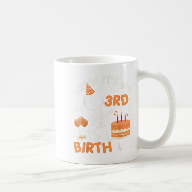 Mug Drôle Halloween Squelette d'anniversaire, Bruh Son (Droite)