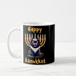 Mug Drôle Hanukkah Hanukkat Juif Chat Menorah