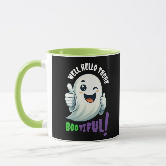 Mug Drôle Hey Boo-tiful ! Fantôme mignon (Gauche)