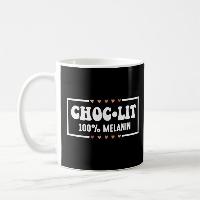 Mug Drôle Histoire Noire Juneteenth Chocolat Mélanine (Gauche)