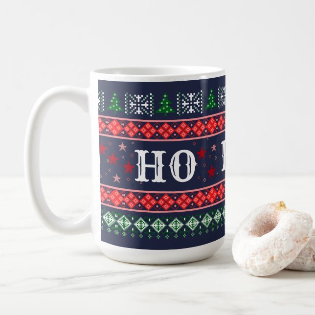 Mug Drôle HO NO Christmas Curmudgeon's (Avec donut)