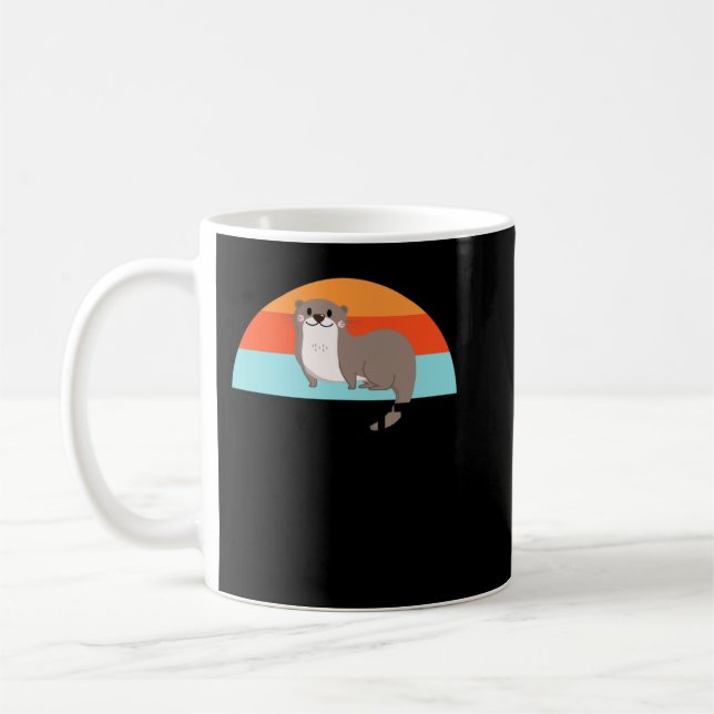 Mug Drôle Hotter Otter Otter Lot Dire Otte Poisson (Gauche)