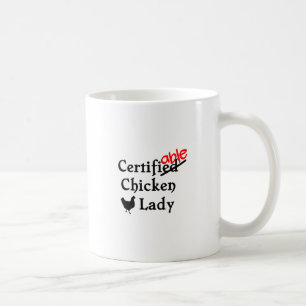 Mug Drôle Humour Certifiable Crazy Poule Lady Cadeau