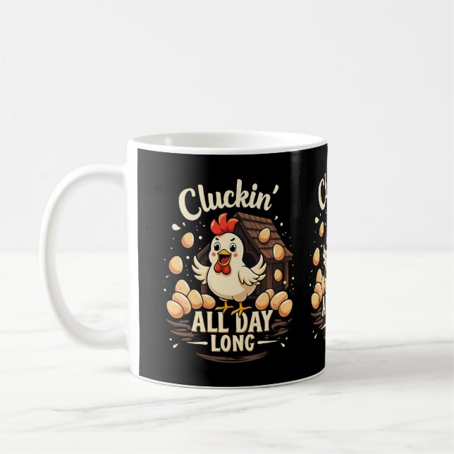 Mug Drôle Humour de poulet Rustique ferme (Gauche)
