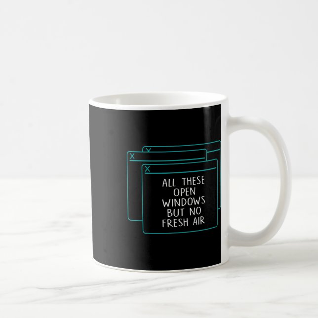 Mug Drôle Il Coder Toutes Ces Fenêtres Ouvertes Pas D' (Droite)
