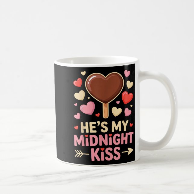 Mug Drôle Il est mon baiser de minuit Saint-Valentin c (Droite)