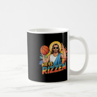 Mug Drôle Il Est Rizzen Jesus Chemise Basketball Garço