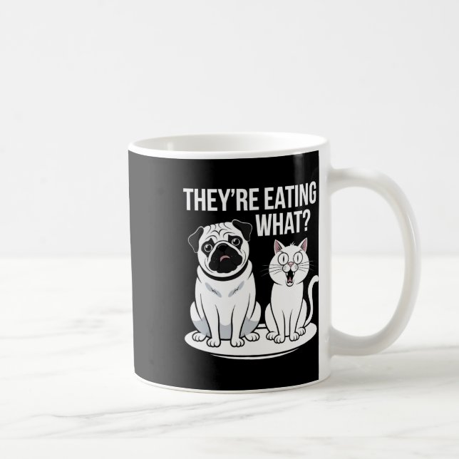 Mug Drôle Ils mangent Les Chiens Ils Mangent Le Ca (Droite)