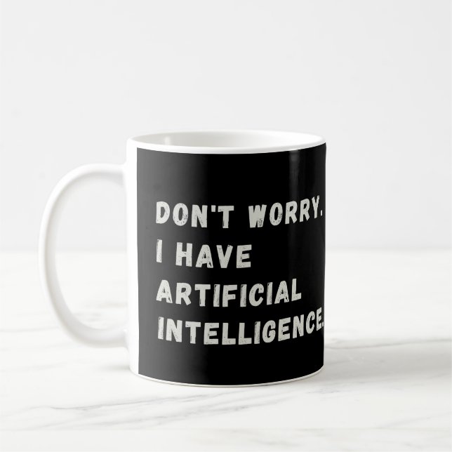 Mug Drôle intelligence artificielle AI Humour (Gauche)