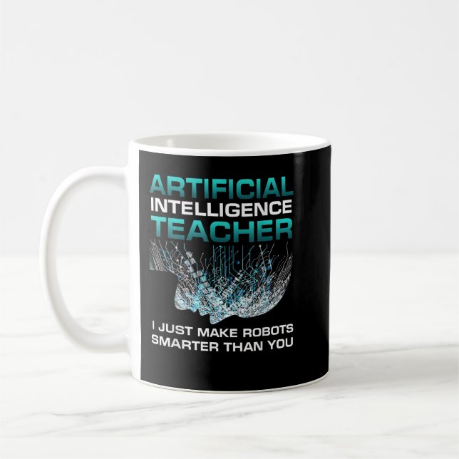 Mug Drôle Intelligence Artificielle Enseignant Robotiq (Gauche)