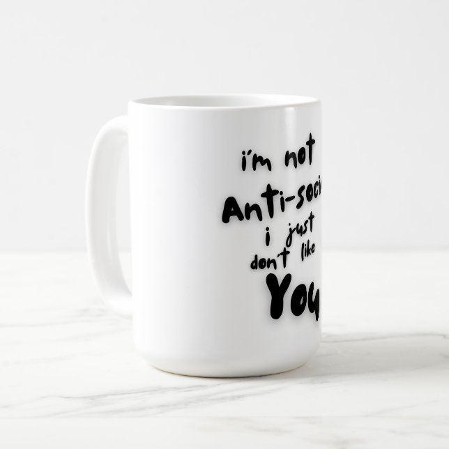 Mug Drôle Introverti Dire (Devant gauche)