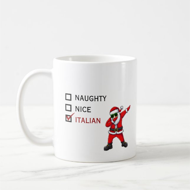 Mug Drôle Italien Père Noël coquin (Gauche)