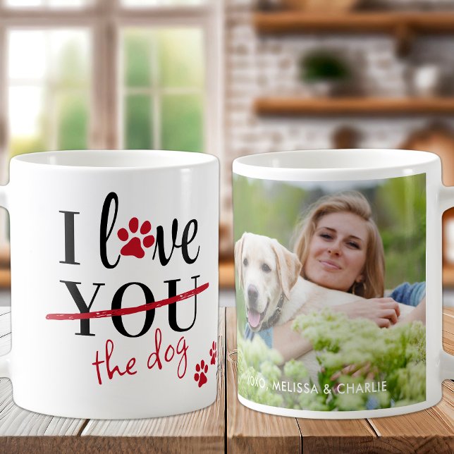 Mug Drôle J'Aime Le Chien Personnalisé Animaux De Comp (Créateur téléchargé)