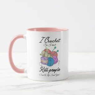 Mug Drôle Je Crochète Sauve Une Vie Art De La Laine