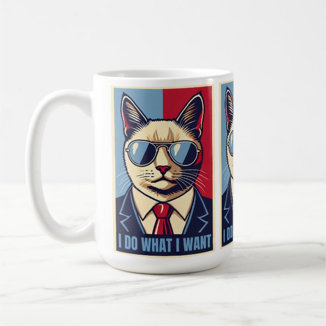 Mug Drôle Je fais ce que je veux Amoureux des chats Co (Gauche)