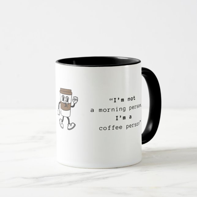 Mug Drôle - je ne suis pas du matin (Devant droit)