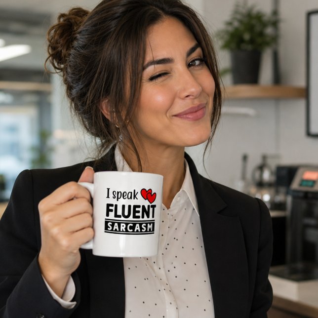 Mug Drôle Je Parle Couramment le Sarcasme (Créateur téléchargé)