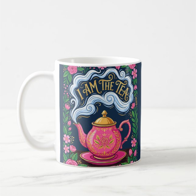 Mug Drôle, je suis le thé, citation drôle de thé  (Gauche)