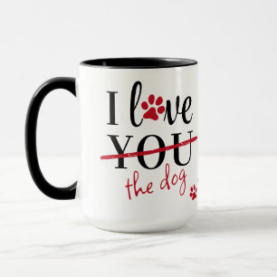 Mug Drôle Je T'Aime Chien Photo de Compagnie Personnal