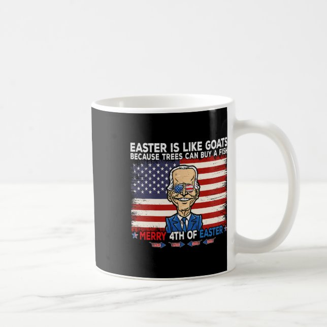 Mug Drôle Joe Biden Joyeux 4ème de la conception de Pâ (Droite)