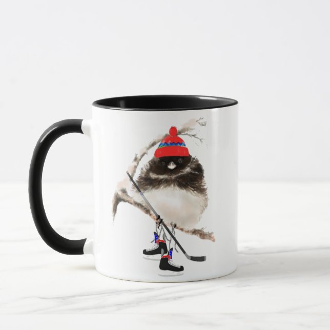 Mug Drôle, Jolie poussette de hockey, Oiseau de sport (Gauche)