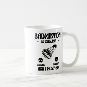 Mug Drôle Joueur Badminton Love Shuttle Design 2