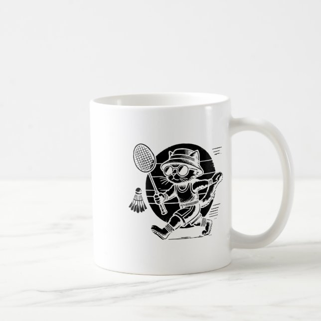 Mug Drôle Joueur Badminton Love Shuttle Design 25 (Droite)