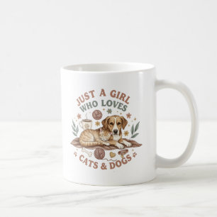 Mug drôle Juste une fille qui aime les chats et les ch