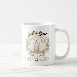Mug drôle Juste une fille qui aime les chats et les ch