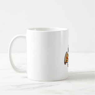 Mug Drôle Kawaii Chibi Sloth avec pizza - Caricature m