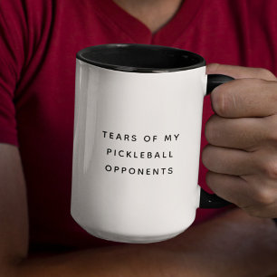 Mug Drôle larmes de mes adversaires de la typographie