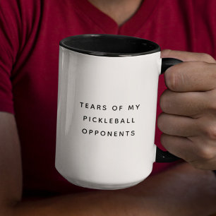 Mug Drôle larmes de mes adversaires de la typographie