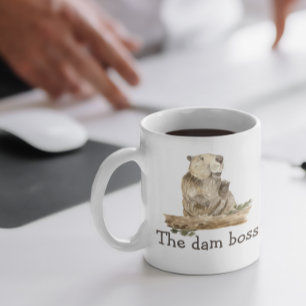 Mug Drôle Le Dam Boss Beaver Cadeau