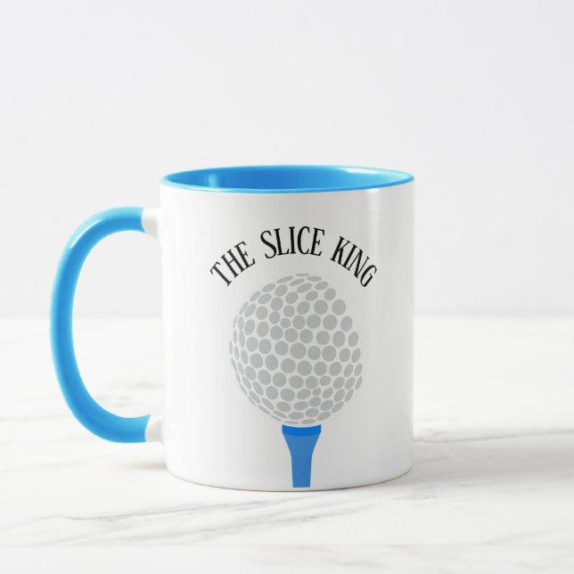 Mug Drôle Le Slice King Golf Ball Tee (Gauche)