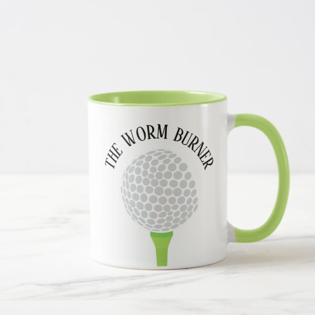Mug Drôle Le Worm Burner Golf Ball Tee (Droite)