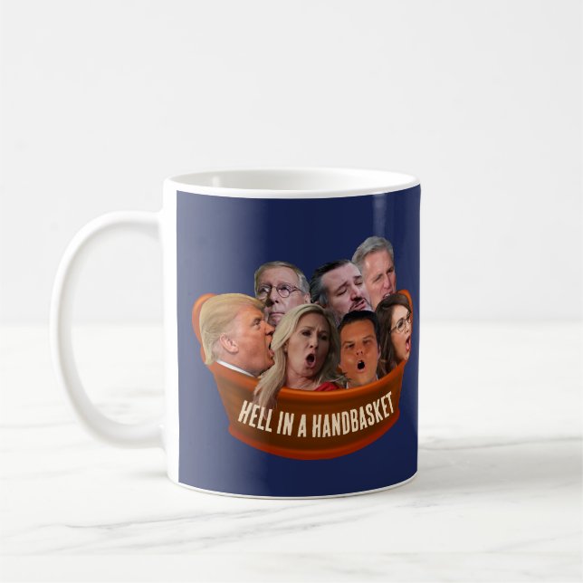 Mug Drôle les républicains de MAGA enfouissent dans un (Gauche)