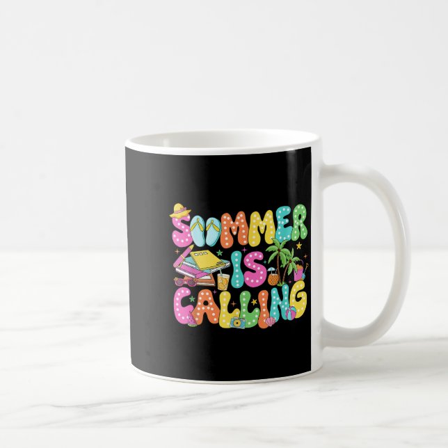 Mug Drôle L'été arrive Professeurs Écoles Fin Vibes (Droite)