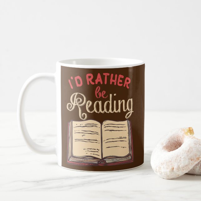 Mug Drôle livre Louvain cadeaux pour les lecteurs Je p (Avec donut)