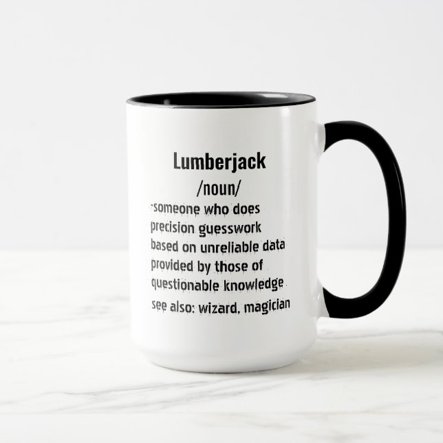 Mug drôle Lumberjack Définition cadeaux pour hommes fe (Droite)