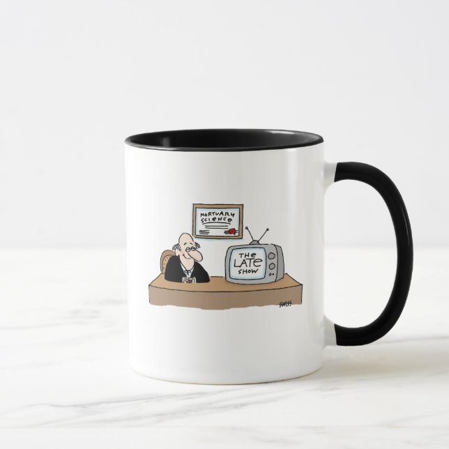 Mug Drôle Macabre entrepreneur Mortician Cartoon (Droite)